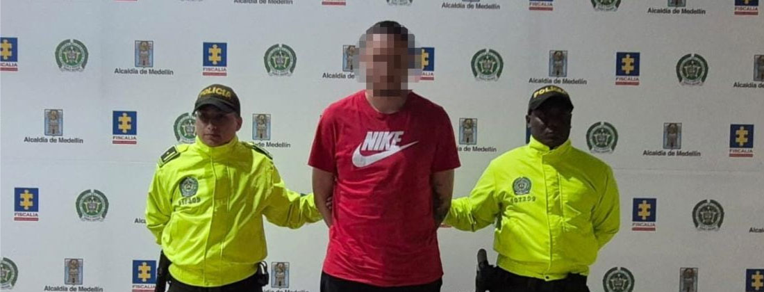 Cayó alias Pulga, presunto integrante de Los Chatas en Medellín. Ya había sido condenado y estaba prófugo