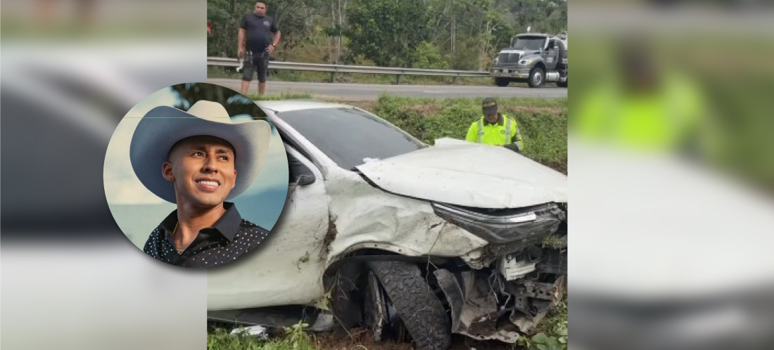 El cantante de música popular Sebastián Ayala sufrió un fuerte accidente en carretera