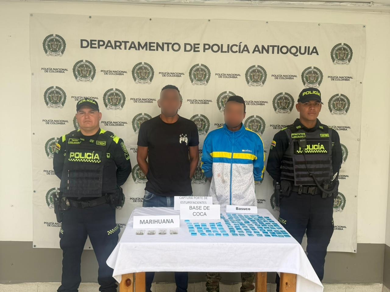 Operativos en El Santuario dejan dos capturas y decomiso de más de 130 dosis