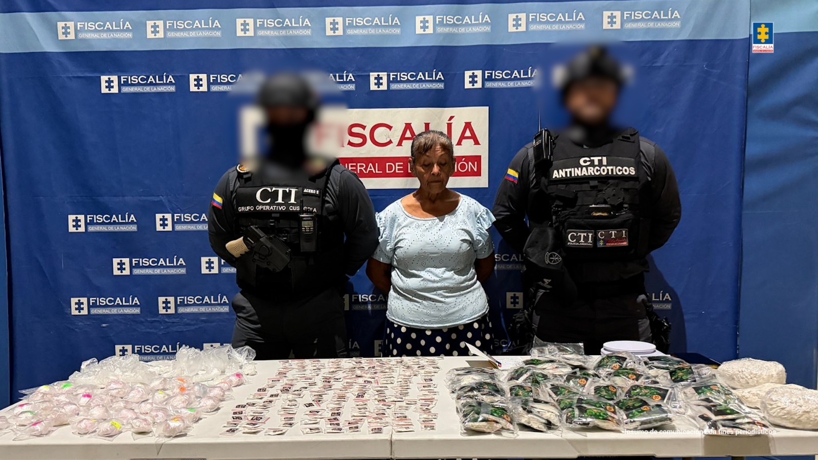 A la cárcel mujer de 73 años investigada por almacenamiento de estupefacientes en una casa del Barrio Antioquia de Medellín