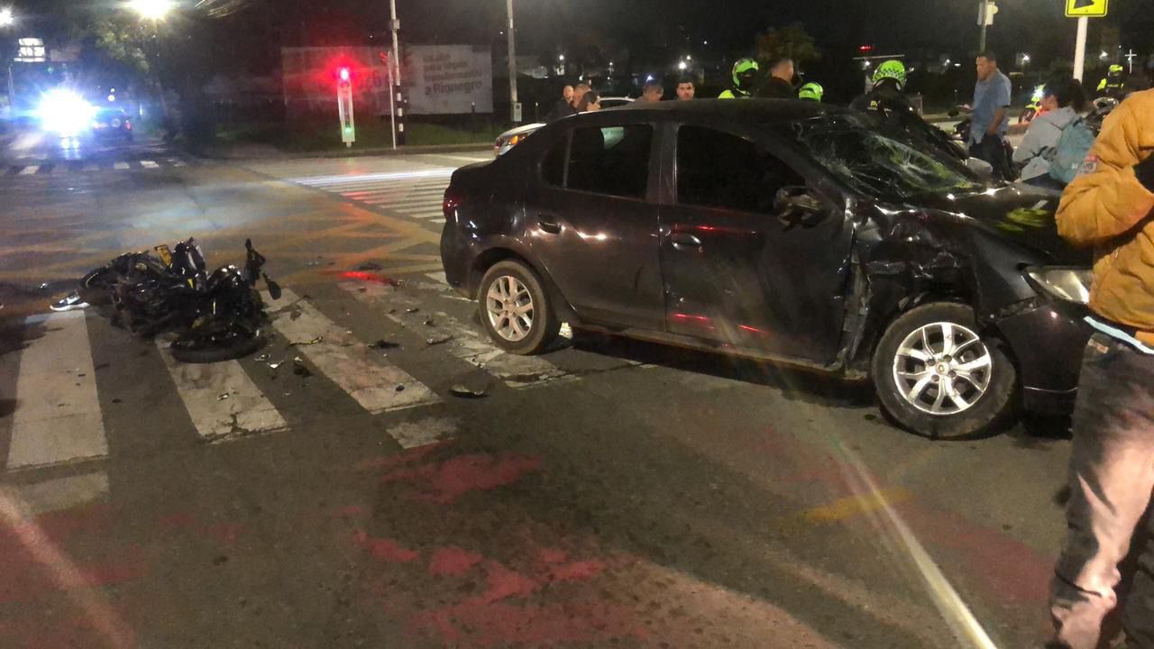 Motociclista murió en Rionegro en accidente de tránsito y su acompañante resultó gravemente herida