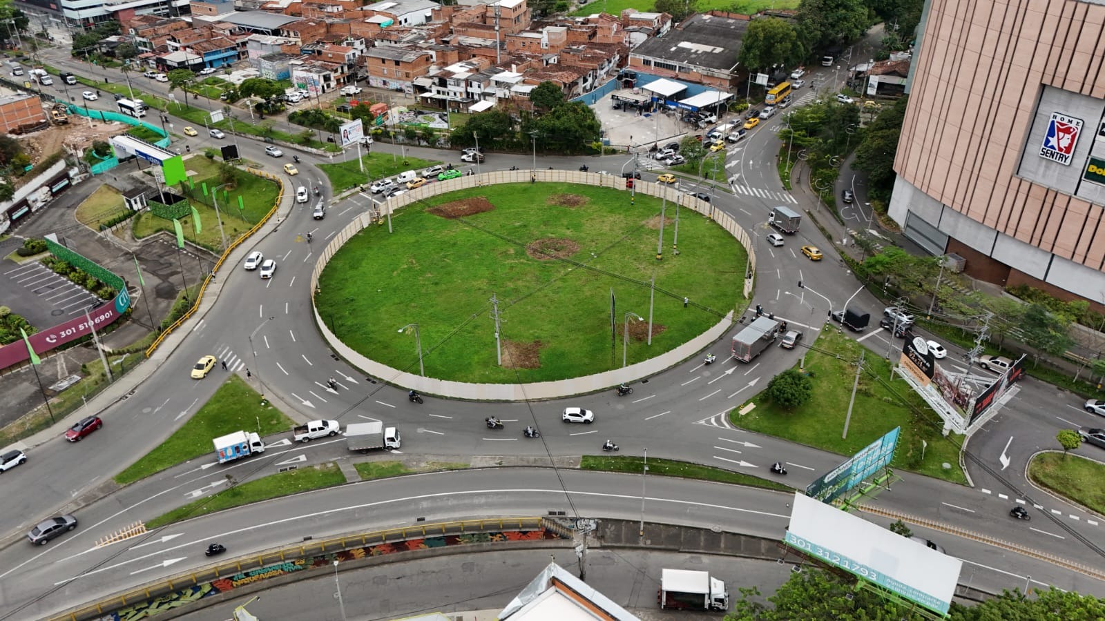Iniciaron las obras del intercambio vial de la glorieta de Mayorca para reducir los trancones en el sur del Valle de Aburrá