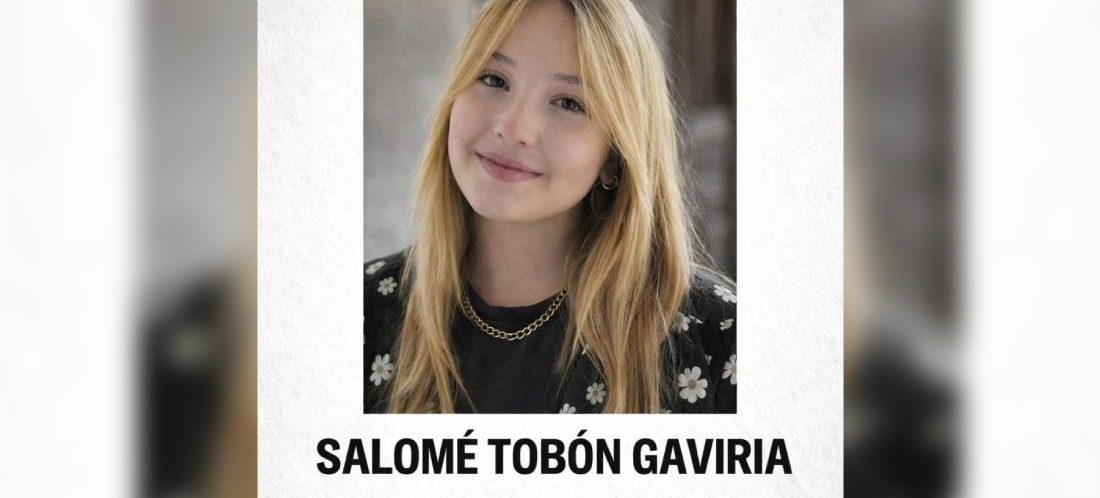 Preocupación en La Ceja por desaparición de una menor de 14 años: Salomé Tobón Gaviria